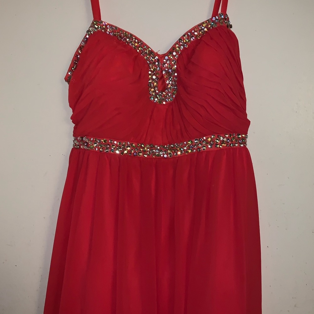 Plus size (24) Pink Sparkly Homecoming Dress
